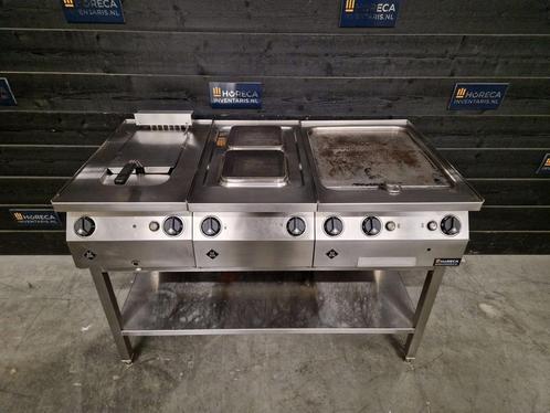 MKN kooklijn | 2-pits fornuis, friteuse, bakplaat | 400V, Zakelijke goederen, Horeca | Keukenapparatuur, Gebruikt