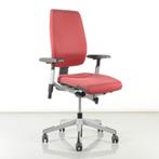 Giroflex 68 bureaustoel, rood/grijs geblokt, 2D armleggers, Ophalen of Verzenden