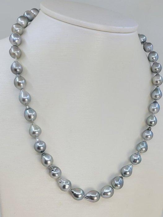 Halsketting 8x10mm zilveren Tahitiaanse parels, Handtassen en Accessoires, Kettingen