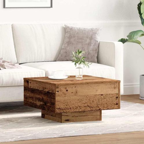 vidaXL Salontafel Oud hout 55 x 55 x 31 cm Bewerkt hout, Huis en Inrichting, Tafels | Salontafels, Nieuw, Verzenden