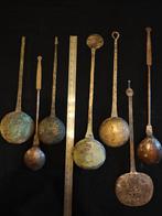 Cuillère (7) - En alliage, Bronze, Cuivre - Sept cuillères