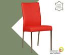 Leren eetkamerstoel Comfort - Toledo Ferrari (felrood) -, Huis en Inrichting, Stoelen, Nieuw, Leer, Ophalen of Verzenden, Eén