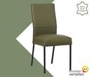 Leren eetkamerstoel Real - Toledo Olive (olijf/goen) -, Ophalen of Verzenden