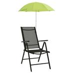 vidaXL Parasols de chaise de camping 2 pcs Vert 105 cm, Jardin & Terrasse, Verzenden, Neuf