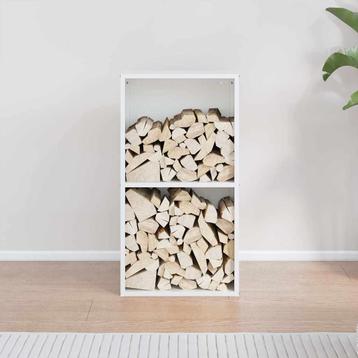 vidaXL Brandhoutrek 40x30x75 cm koudgewalst staal wit, Verzenden