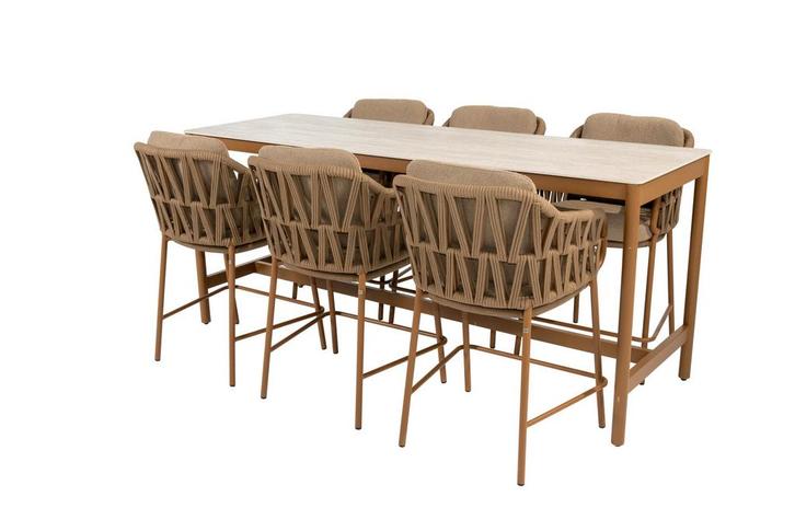 4 Seasons Outdoor Biarritz high dining set met Soho tafel, Tuin en Terras, Tuinsets en Loungesets