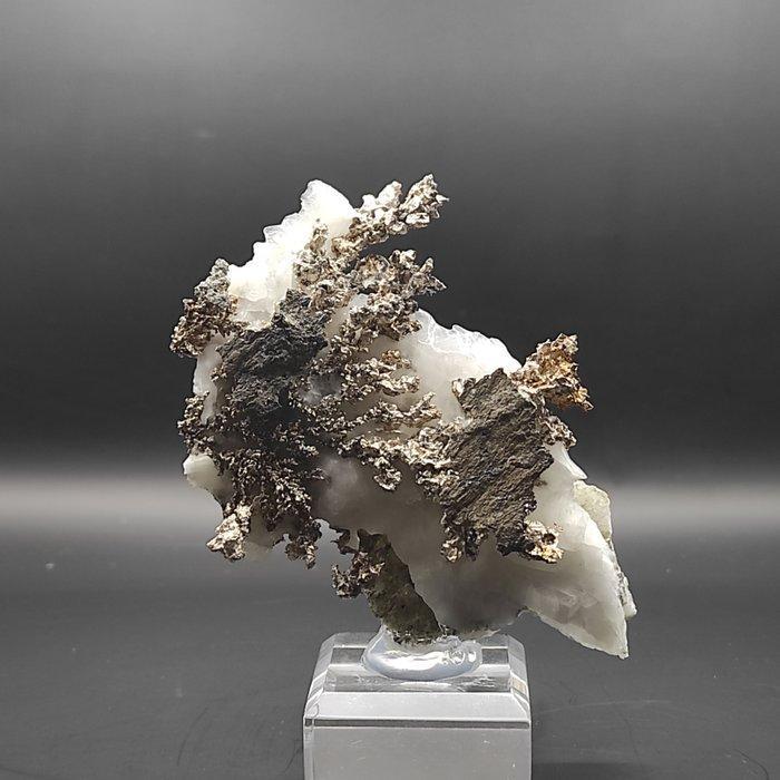 Dyscrasiet inheems zilver Kristallen op matrix - Hoogte: 8, Antiek en Kunst, Curiosa en Brocante