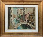 Gino Scarpa - Veduta di un canale veneziano, Antiek en Kunst
