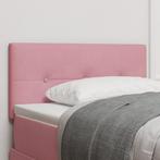 vidaXL LED Hoofdbord Met Knopen Roze 100 cm Velvet, Verzenden, Nieuw
