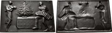 Einseitige Eisenguss-neujahrsplakette 1928 Eisenguss Lauc..., Verzenden