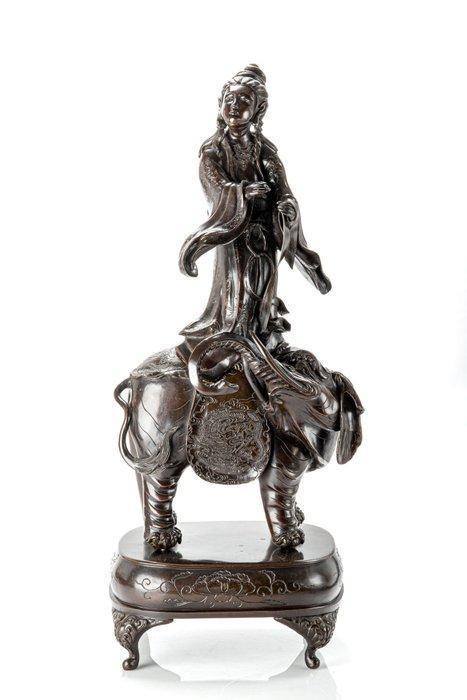 Bronze, Métal - A huge and magnificent bronze okimono, Antiquités & Art, Antiquités | Autres Antiquités