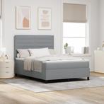 vidaXL Boxspringbed met matras & LED in lichtgrijs, 160x200, Huis en Inrichting, Slaapkamer | Bedden, Verzenden, Nieuw