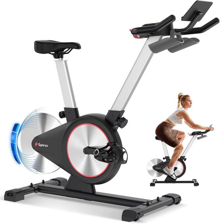 Hometrainer - Fitness fiets - Spinfiets - Zwart - Sperax, Huis en Inrichting, Woonaccessoires | Overige, Nieuw, Verzenden