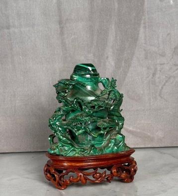 Figure - Malachite vase - pierre dure - Chine