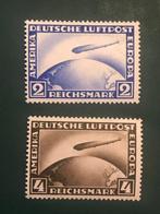 Duitse Rijk 1928 - Zeppelin : 2 en 4 Mark - Michel 423/424, Postzegels en Munten, Gestempeld