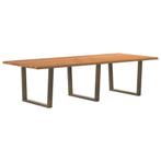 vidaXL Eettafel met natuurlijke rand 280x120x74 cm massief, Huis en Inrichting, Tafels | Eettafels, Verzenden, Nieuw