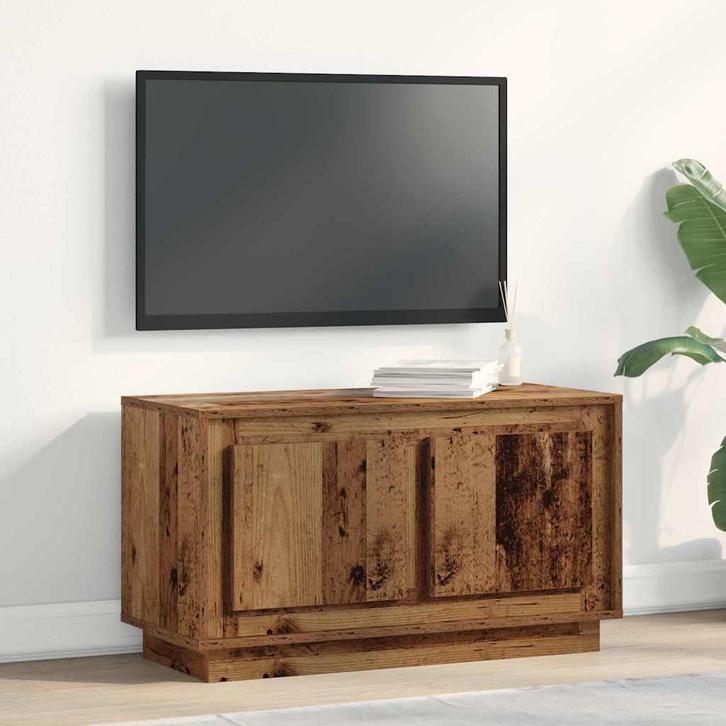 vidaXL TV Kast Oud hout 80 x 35 x 45 cm Bewerkt hout, Huis en Inrichting, Kasten |Televisiemeubels, Nieuw, Verzenden
