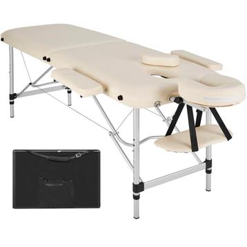 tectake Massagetafel 2 zones met matras en aluminium frame - disponible aux enchères