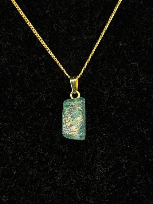 Oud-Romeins Glazen kraal op Moderne kettingketting  (Zonder, Handtassen en Accessoires, Antieke sieraden