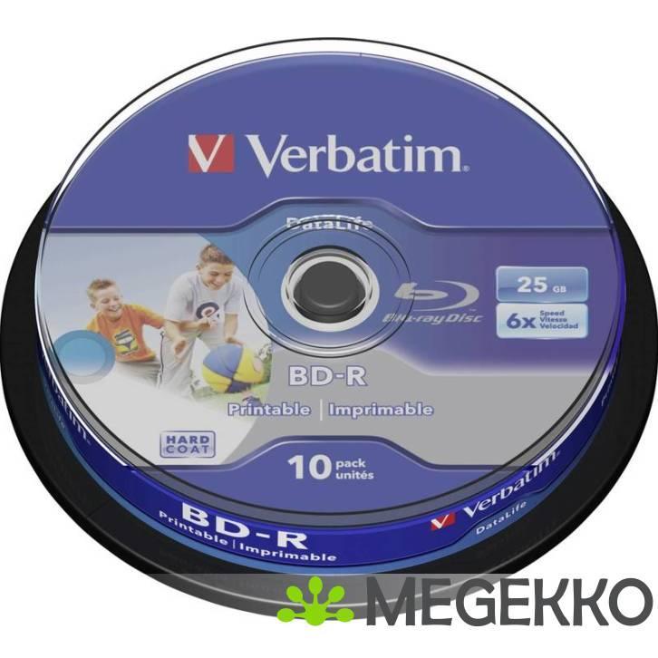 Verbatim BD-R Blu-Ray 25GB 6x 10st.  Spindle Printable, CD & DVD, Blu-ray, Envoi