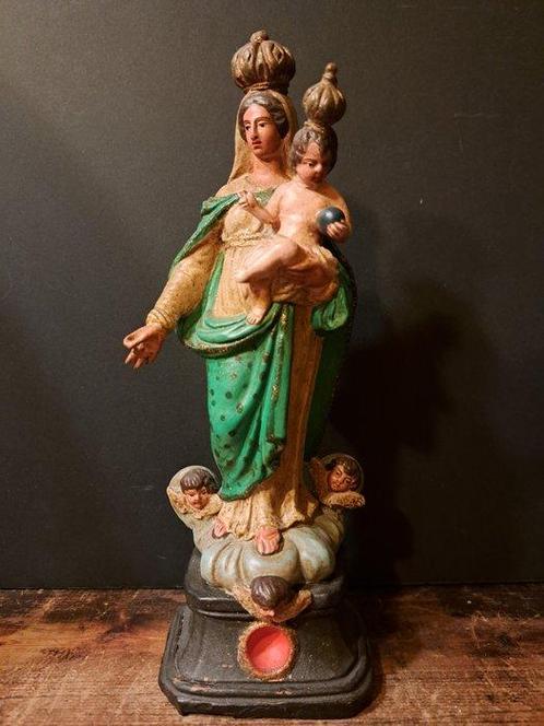 Buste en terre cuite - De Madonna maagd Maria met Kindje, Antiek en Kunst, Kunst | Niet-Westerse kunst