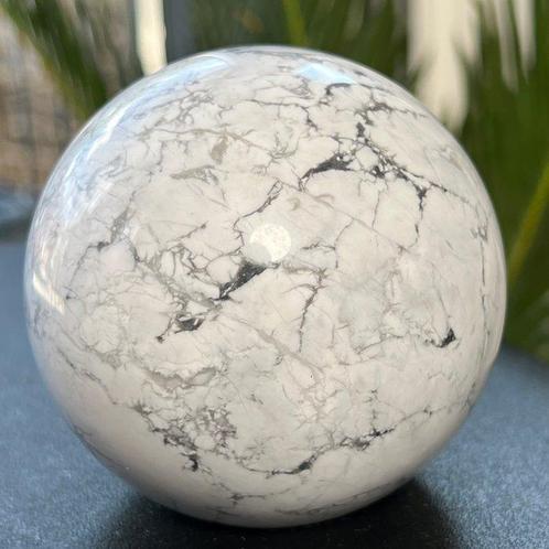 howliet Fijn gepolijste Howliet-bol - Hoogte: 10.19 cm -, Verzamelen, Mineralen en Fossielen