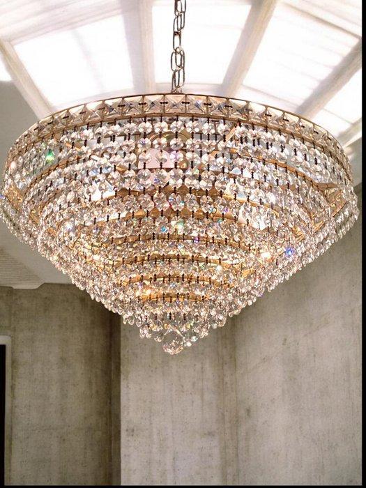 Plafondlamp - Brons, Kristal, Antiek en Kunst, Curiosa en Brocante