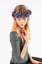 Bloemenkrans Haar Dahlia Paars Blauw Paarse Bloemen Haarband, Kleding | Dames, Ophalen of Verzenden, Nieuw