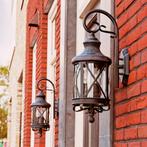 Stal- & Boerderijlampen Romantica 3-lichts 2x Muurlamp Bruin, Tuin en Terras, Buitenverlichting, Overige materialen, Verzenden