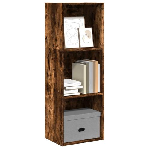 vidaXL Boekenkast 40x30x114 cm bewerkt hout gerookt, Huis en Inrichting, Kasten | Boekenkasten, Nieuw, Verzenden
