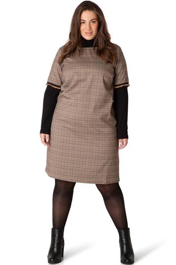 Yesta ruit Jurk Bindy 105CM1Maat 46/48 (XL) of groter, Verzenden