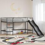 vidaXL Kinderen Loft Bed Frame met Glijbaan Zwart en, Verzenden, Nieuw