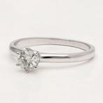 Bague - 14 carats Or blanc Diamant (Naturelle) - Solitaire, Handtassen en Accessoires, Ringen, Nieuw