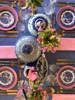 Blauw denim tafelkleed voor grote tafels. 2,70 x 1,80 m -