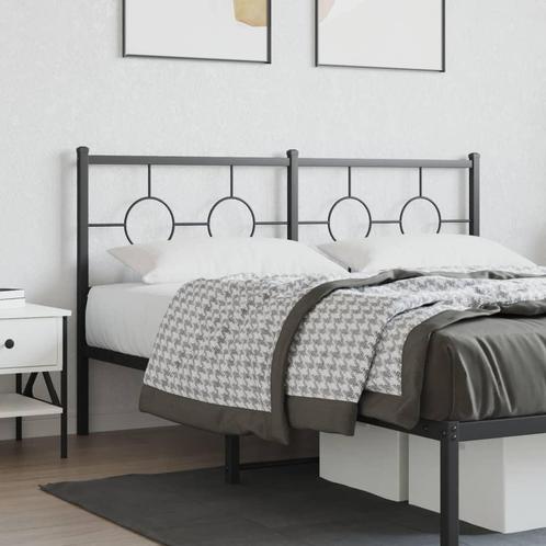 vidaXL Hoofdbord 150 cm metaal zwart, Huis en Inrichting, Slaapkamer | Bedden, Nieuw, Verzenden