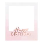 Roze Happy Birthday Photobooth Frame Zelf Maken Set, Hobby & Loisirs créatifs, Verzenden