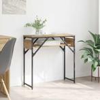 vidaXL Consoltabel Artisan Eiken 75x30x75cm Bewerkt hout, Verzenden, Nieuw