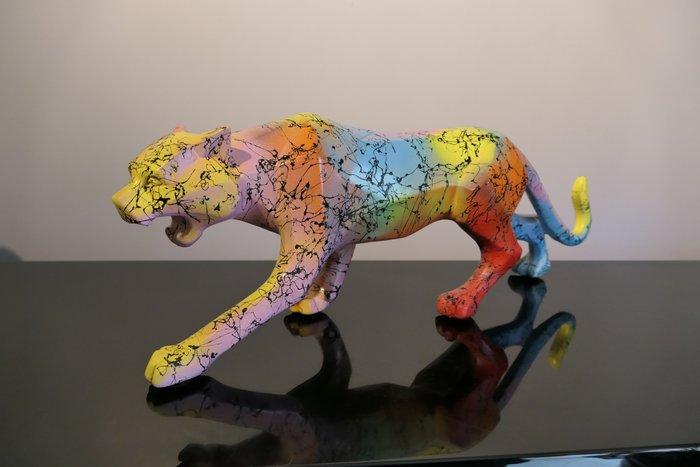 RichART - Panthère multicolore version graffiti, Antiek en Kunst, Kunst | Designobjecten