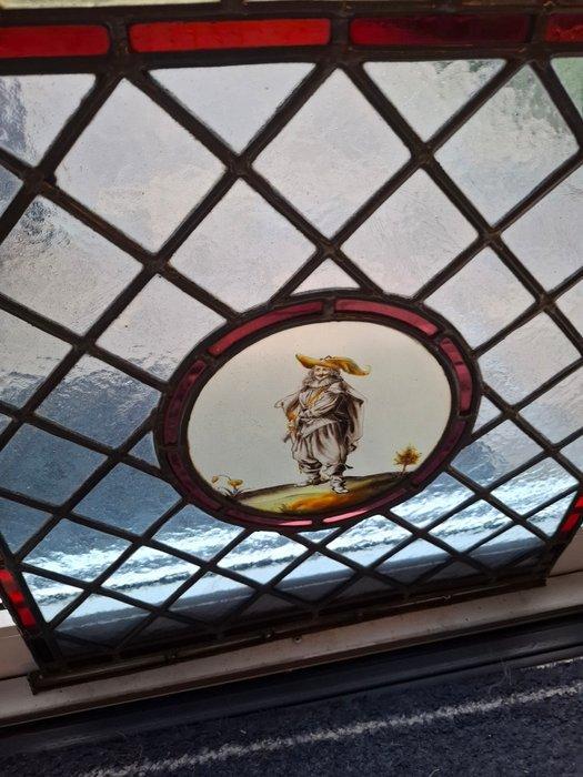 Glas-in-loodraam - 400 - 1900-1910, Antiek en Kunst, Antiek | Glaswerk en Kristal