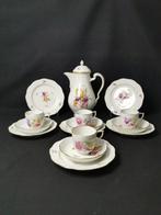 KPM - fiori e farfalla - Servizio da caffè per 4 persone -, Antiek en Kunst