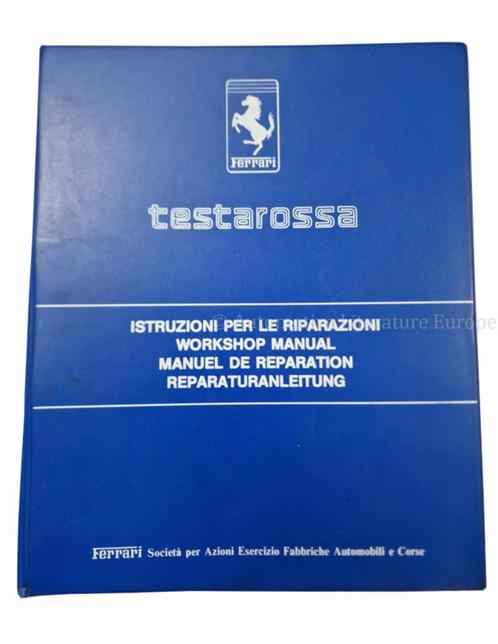 1984 FERRARI TESTAROSSA WERKPLAATSHANDBOEK 330/84, Autos : Divers, Modes d'emploi & Notices d'utilisation