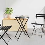vidaXL Bistrotafel Antraciet Ø50x71 cm Poedergecoat staal, Tuin en Terras, Verzenden, Nieuw