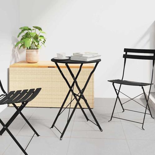 vidaXL Bistrotafel Antraciet Ø50x71 cm Poedergecoat staal, Tuin en Terras, Tuintafels, Nieuw, Verzenden