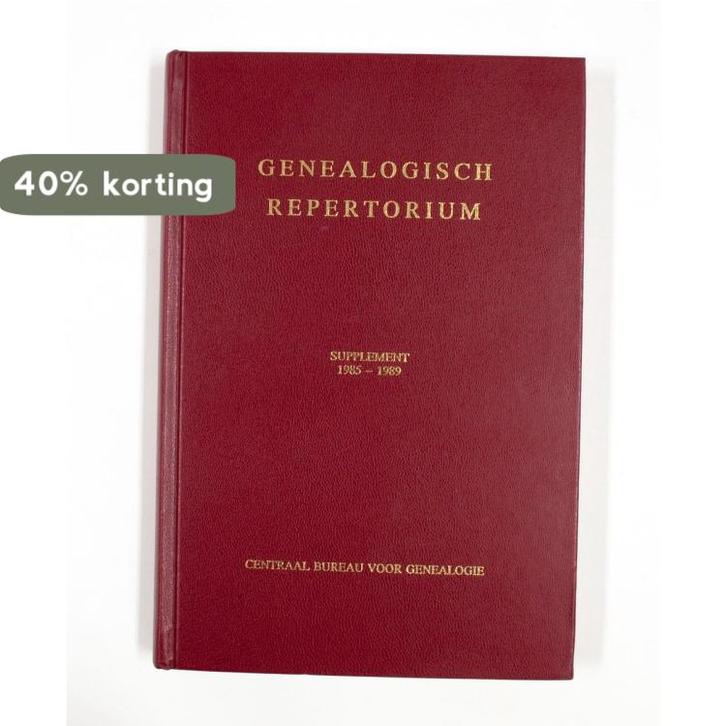 Supplement 1985-1989 Genealogisch repertorium door Jhr. Mr., Boeken, Geschiedenis | Wereld, Zo goed als nieuw, Verzenden