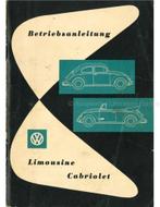 1960 VOLKSWAGEN KEVER 1200 INSTRUCTIEBOEK DUITS