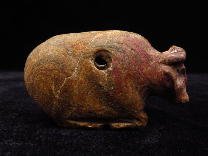 Mesopotamisch Steen Grote stierenbeeldje - 6.5 cm (Zonder, Antiquités & Art, Antiquités | Autres Antiquités