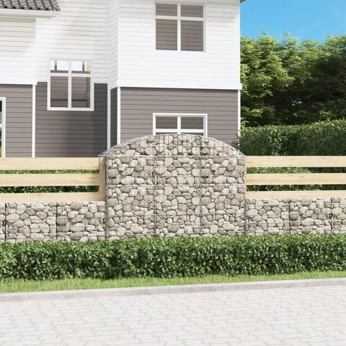 vidaXL Schanskorf gewelfd 150x50x120/140 cm gegalvaniseerd, Tuin en Terras, Bloempotten, Nieuw, Verzenden