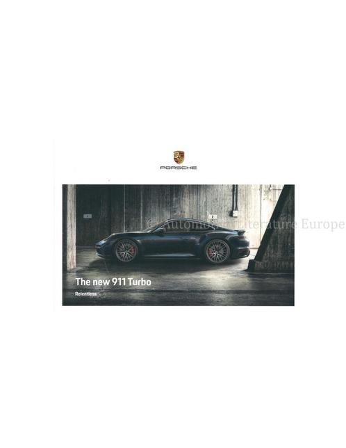 2021 PORSCHE 911 TURBO S HARDCOVER BROCHURE ENGELS, Boeken, Auto's | Folders en Tijdschriften