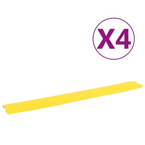 vidaXL Kabelbeschermers drempel 4 st 98,5 cm geel, Huis en Inrichting, Woonaccessoires | Wanddecoraties, Nieuw, Verzenden