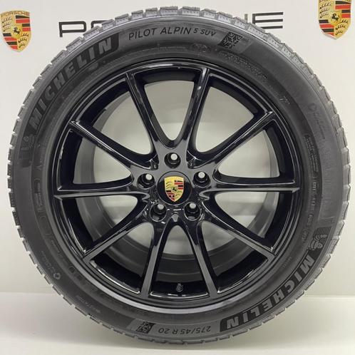 Porsche Cayenne E3 20inch Design zwart met winterbanden 8mm, Autos : Pièces & Accessoires, Pneus & Jantes, Enlèvement